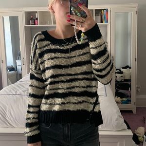 Cozy Black and White Sweater